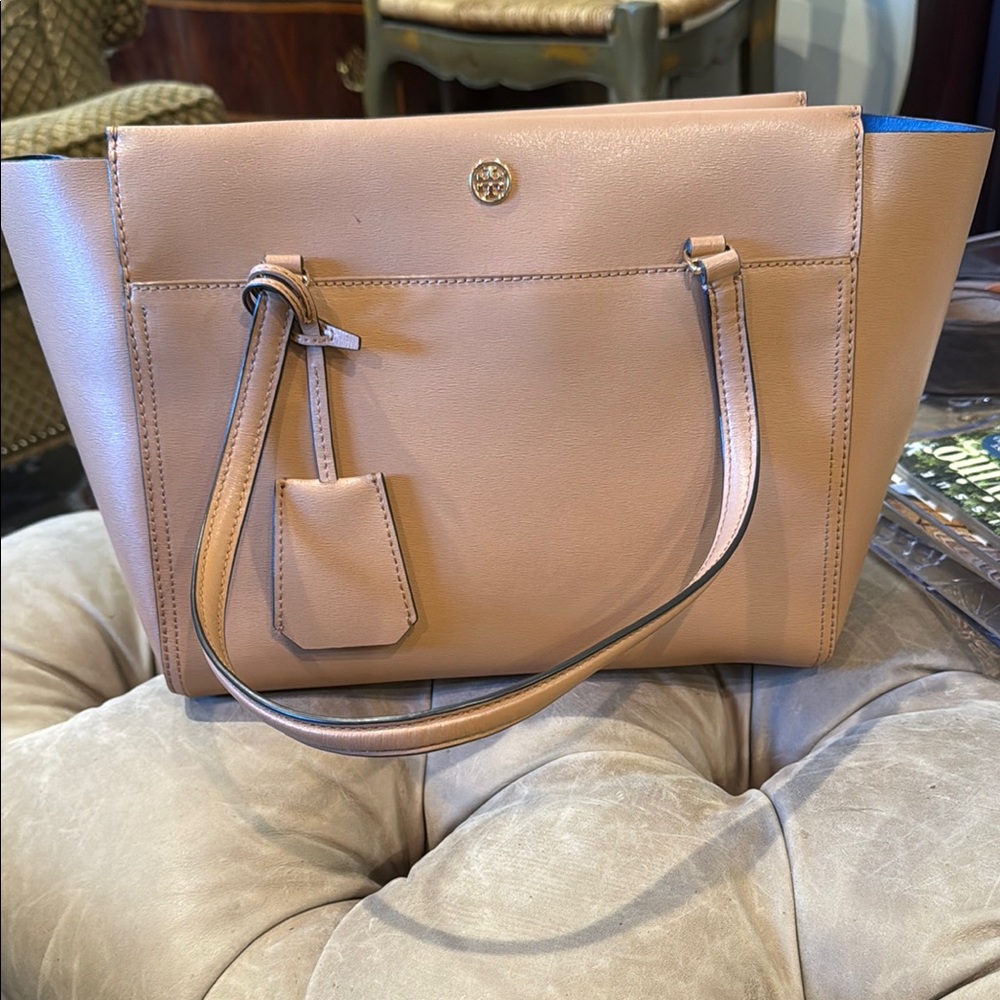 Tory Burch Tan Leather Tote Bag